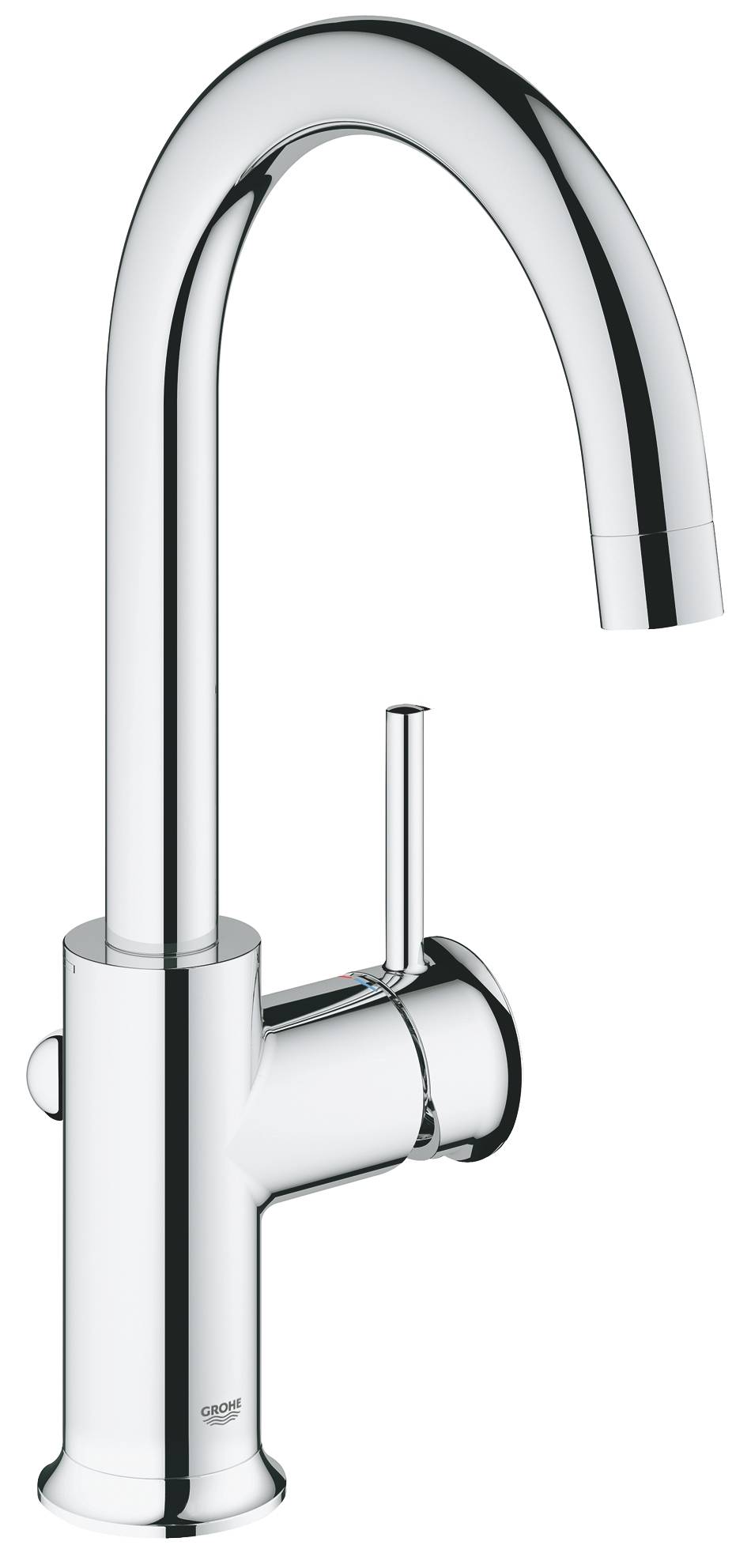 Смеситель для раковины GROHE BauClassic DN 15 23095000 со сливным гарнитуром, хром