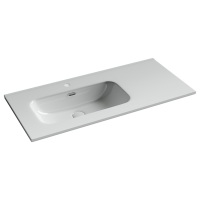 Раковина накладная мебельная CERAMICANOVA Element чаша слева с отверстием под смеситель 1010x465x180 мм цвет белый CN7003L - Gidratop.ru изображение