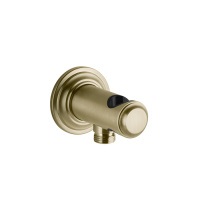 GESSI VENTI20 подвод воды с держателем ручного душа, цвет Brushed Brass PVD - Gidratop.ru изображение