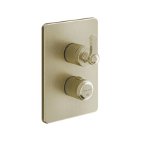 GESSI VENTI20 смеситель встраиваемый, термостатический, с переключателем на 3 положения, внешняя часть, цвет Brushed Brass PVD