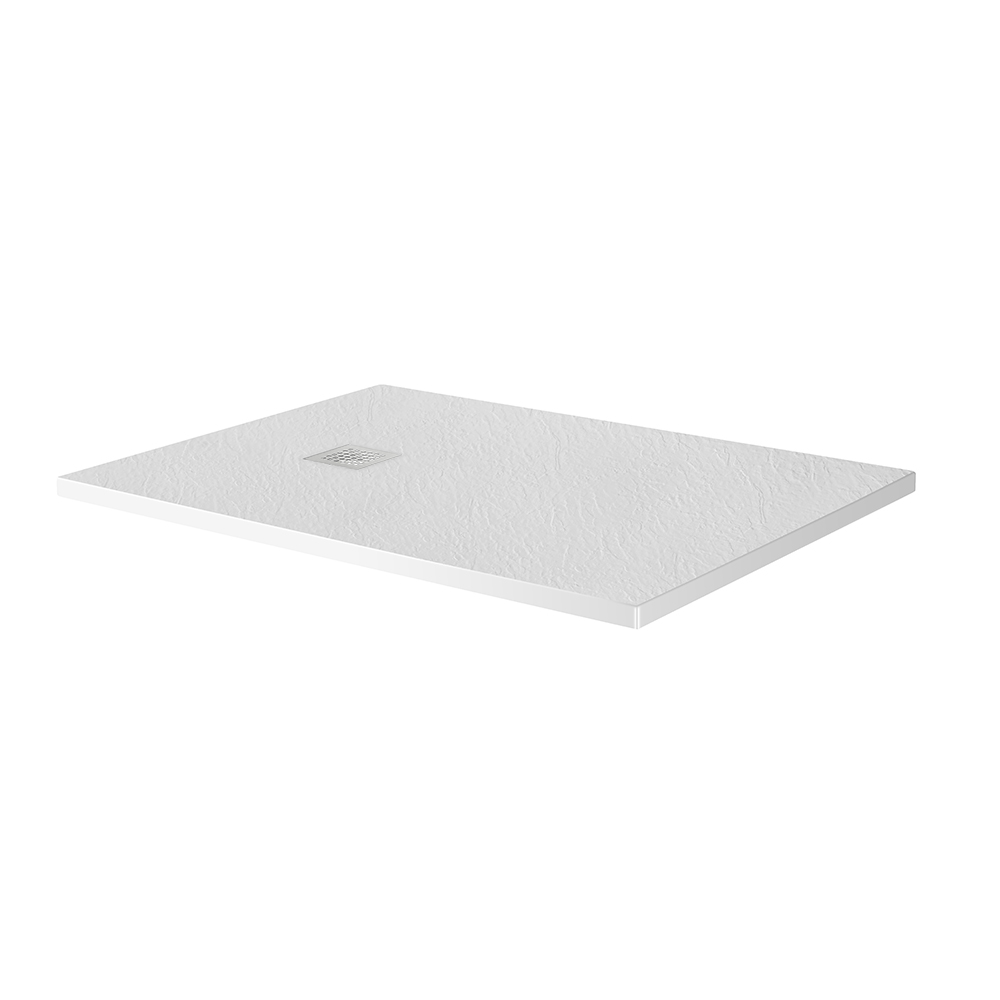 Душевой поддон из искусственного мрамора в комплекте с сифоном BelBagno UNO TRAY-MR-UNO-AH-120/80-35-W-BO - Gidratop.ru изображение