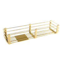 Colombo Complimenti Двойная металлическая полка, цвет: PVD золото матовое - Gidratop.ru изображение