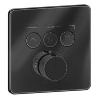 GESSI HI-FI COMFORT смеситель настенный встраиваемый, термостатический, с 3 запорными кнопками, цвет Black Metal PVD - Gidratop.ru изображение