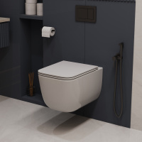 Унитаз подвесной Lina VT1-53T Tornado, цвет белый, ультратонкое soft-close сиденье - Gidratop.ru изображение