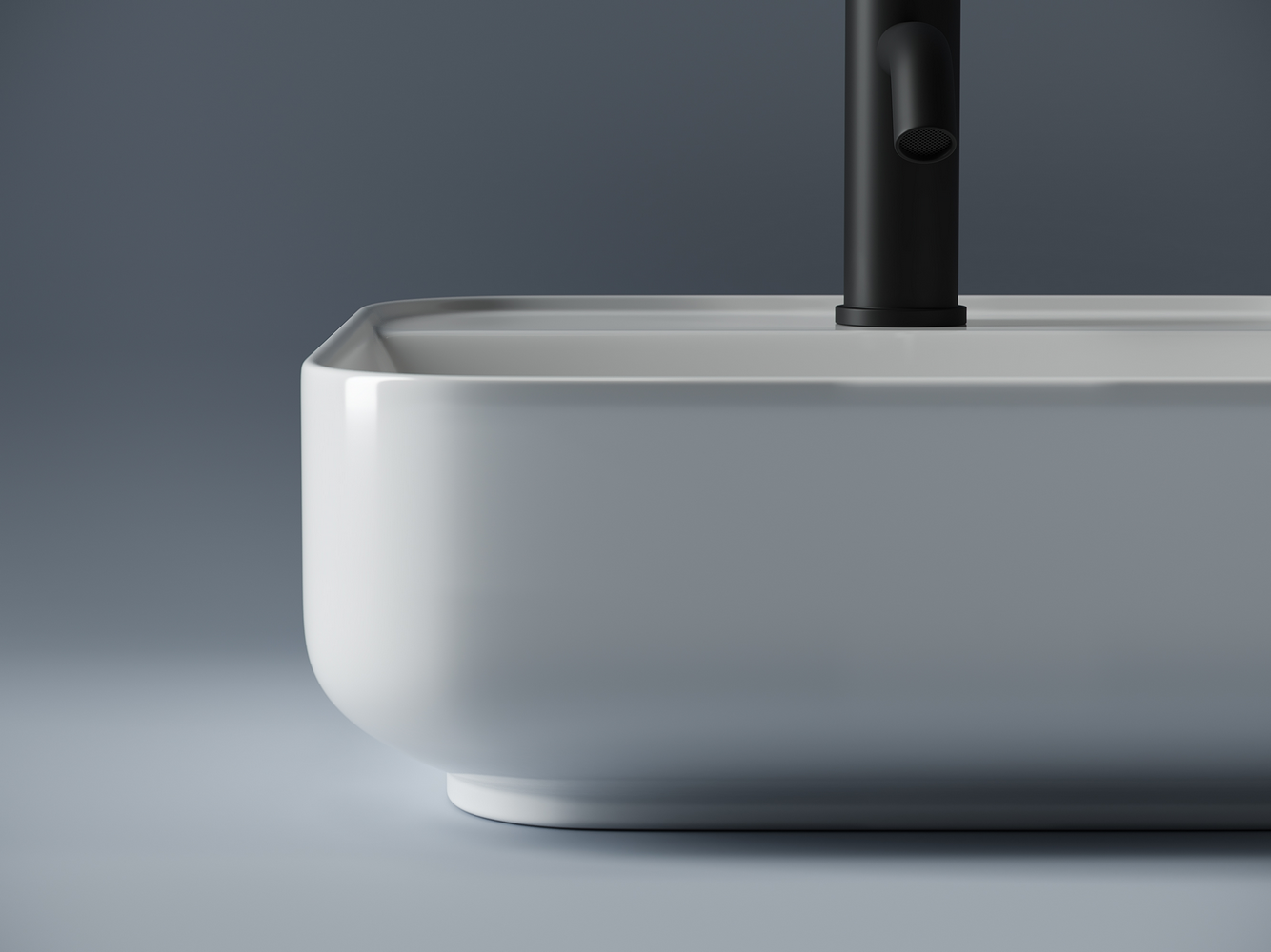 Умывальник чаша накладная квадратная Element 390x390x140мм - Gidratop.ru изображение