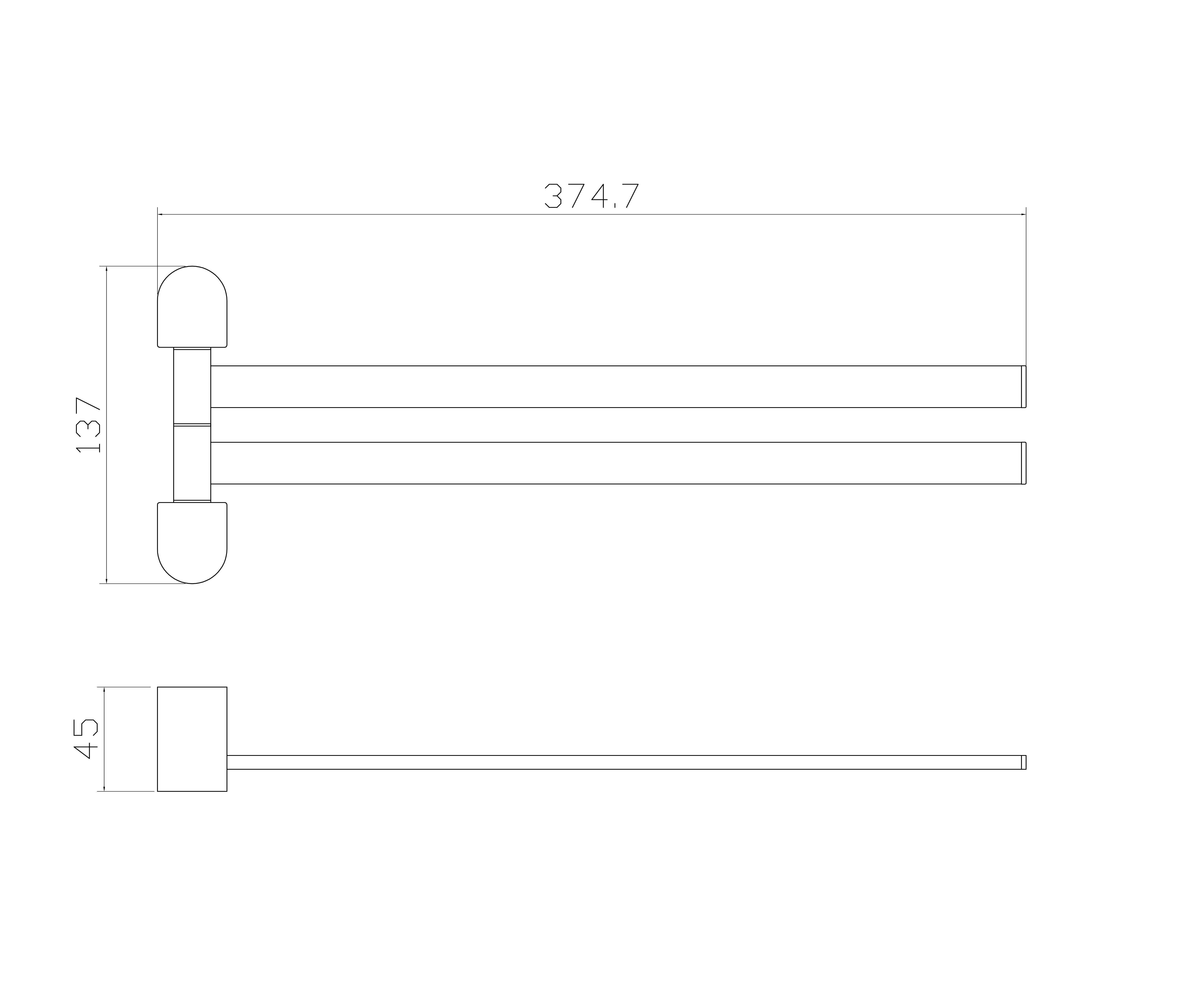 Полотенцедержатель поворотный WONZON & WOGHAND CARBON, Черный (WW-7731) - Gidratop.ru изображение