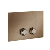 GESSI VENTI20 клавиша смыва для унитаза двойная, для инсталляций Geberit Sigma8 и Sigma12, цвет Copper Brushed PVD - Gidratop.ru изображение