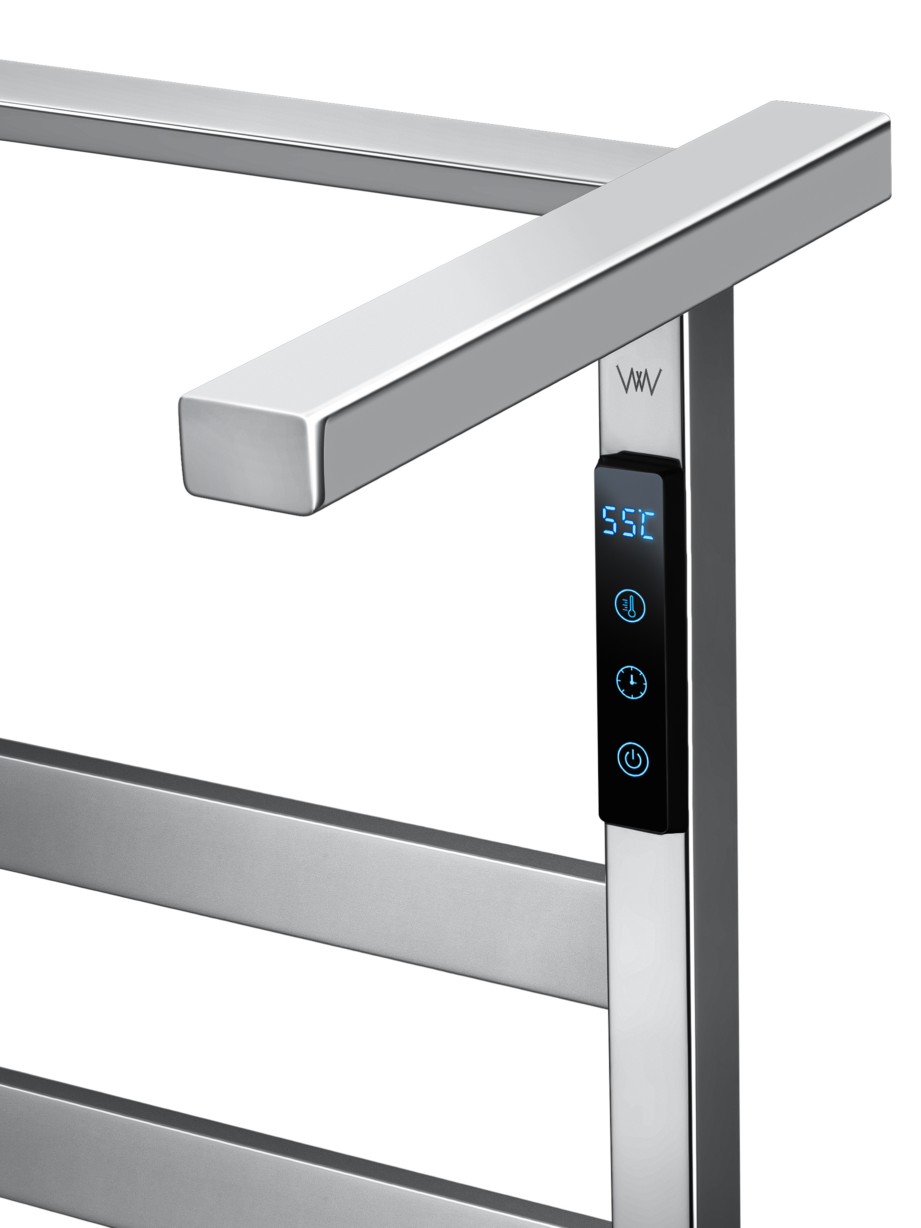 Полотенцесушитель электрический WONZON & WOGHAND FRANKFURT, Хром (WW-A1026-CR) - Gidratop.ru изображение