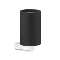 GESSI Rilievo стакан настенный, цвет: черный/хром