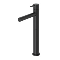 LEAF-LC1-L-NOP Смеситель для накладной раковины однорычажный, с донным клапаном, исполнение Чёрный матовый - Gidratop.ru изображение