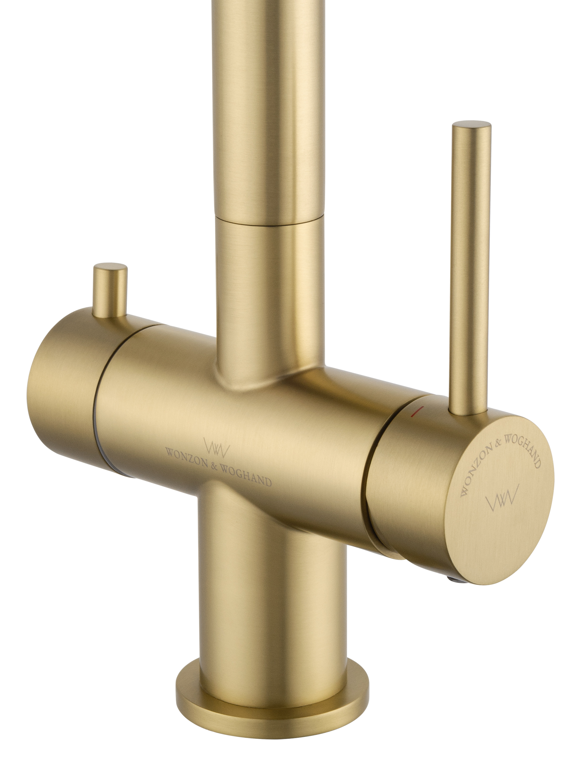 Смеситель для кухни c подключением фильтра WONZON & WOGHAND, Брашированное золото (WW-3211-BG) - Gidratop.ru изображение