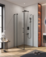 Душевой уголок CEZARES SLIDER-AH-1-90-80/90-C-NERO - Gidratop.ru изображение