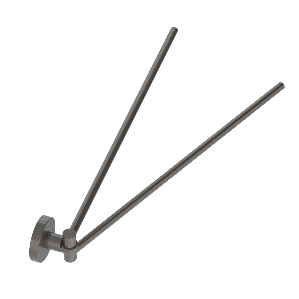 RELAX-THD-S-GM Полотенцедержатель двойной поворотный, исполнение оружейная сталь - Gidratop.ru изображение