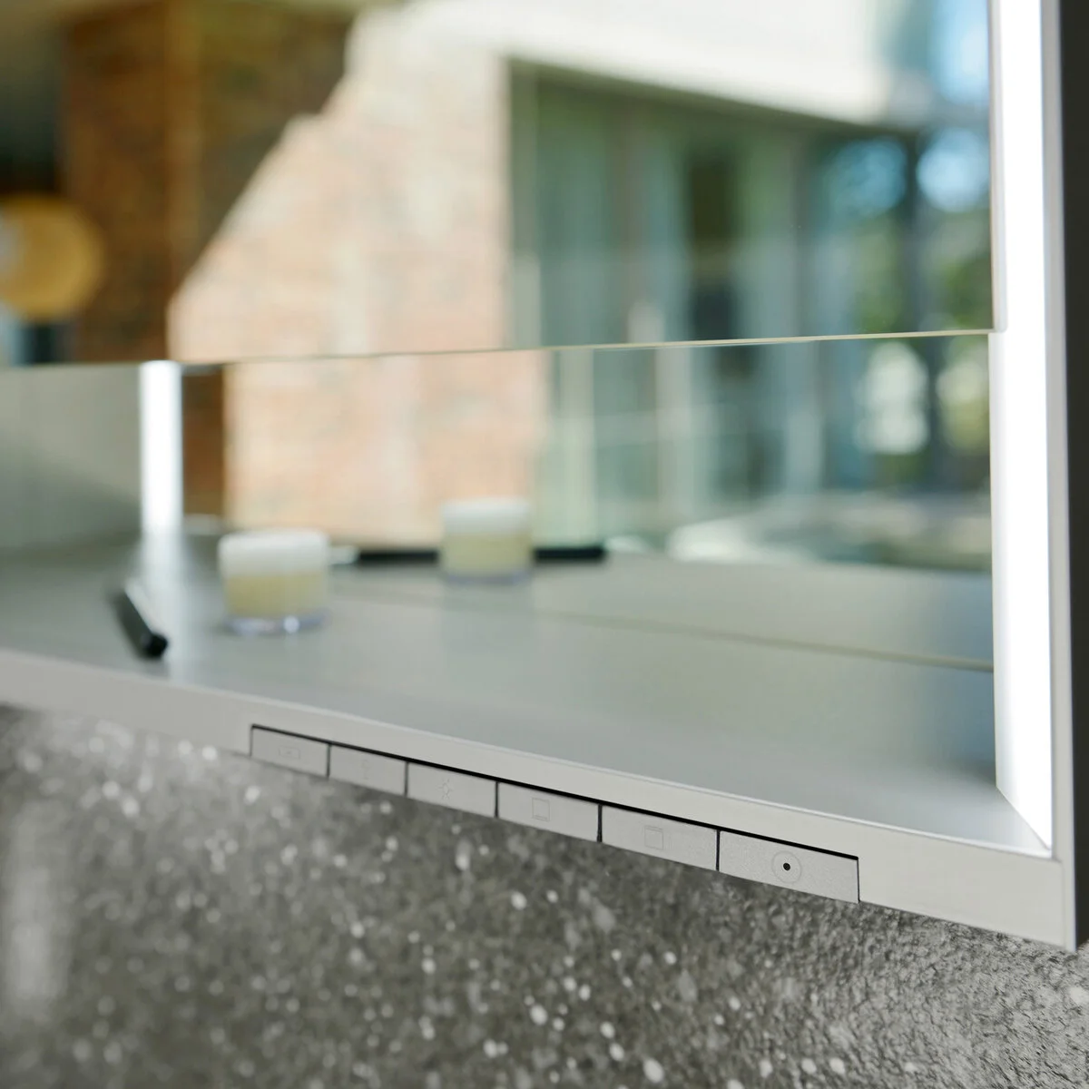 Зеркальный шкаф Keuco Royal Lumos 14304171304, 100 см, с подсветкой, с подогревом, алюминий/зеркало - Gidratop.ru изображение