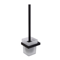 SLIDER-TBS-V-NOP Ёршик для унитаза, подвесной, стекло, исполнение черный матовый - Gidratop.ru изображение