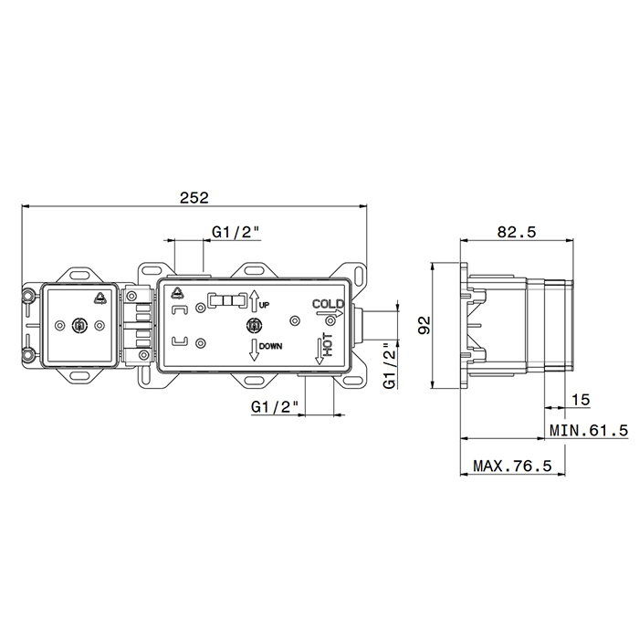 Newform Встраиваемая часть душ. смесителя на 2 выхода 1/2" (замена 31030.00.000) - Gidratop.ru изображение