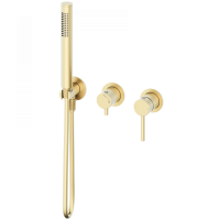 Смеситель для душевой системы встраиваемый WONZON & WOGHAND STICK, Брашированное золото (WW-838017-BG) - Gidratop.ru изображение