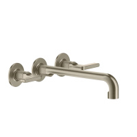 GESSI INCISO встраиваемый смеситель для раковины на 3 отверстия с изливом 255-235мм (внешние части), цвет: Finox Brushed Nickel