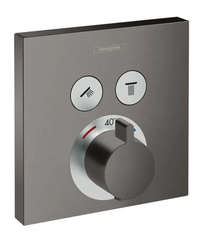 Смеситель Hansgrohe ShowerSelect 15763340 для душа, термостатический, шлифованный черный хром - Gidratop.ru изображение