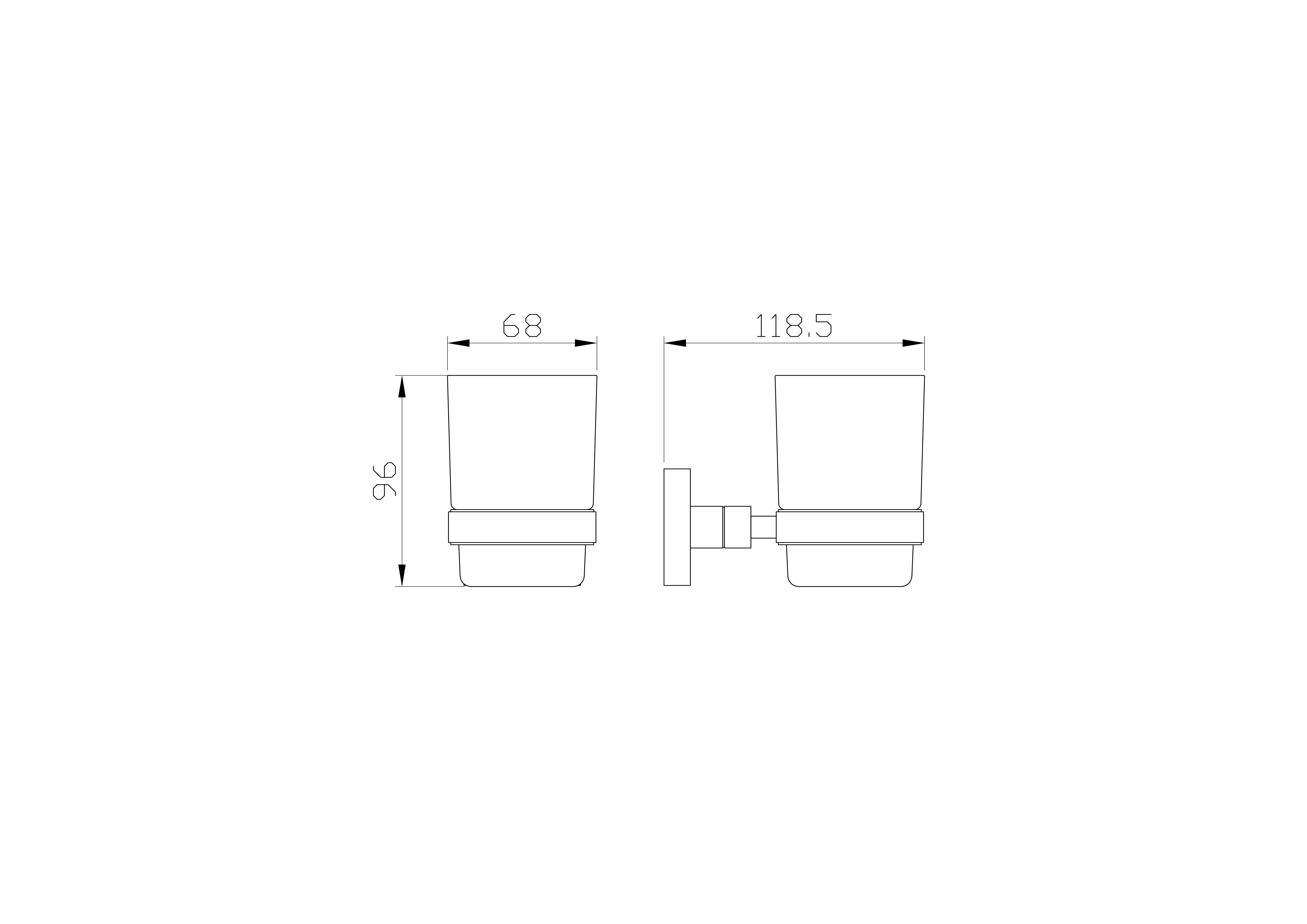Стакан для зубных щеток с держателем WONZON & WOGHAND POLO, Хром (WW-8921) - Gidratop.ru изображение
