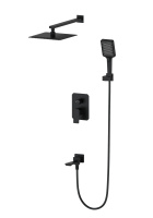 Душевая система встраиваемая WONZON & WOGHAND DIAMOND, Черный матовый (WW-88939011-MB) - Gidratop.ru изображение