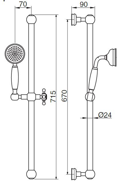 OLIMP-SD-02 Душевой гарнитур, бронза - Gidratop.ru изображение
