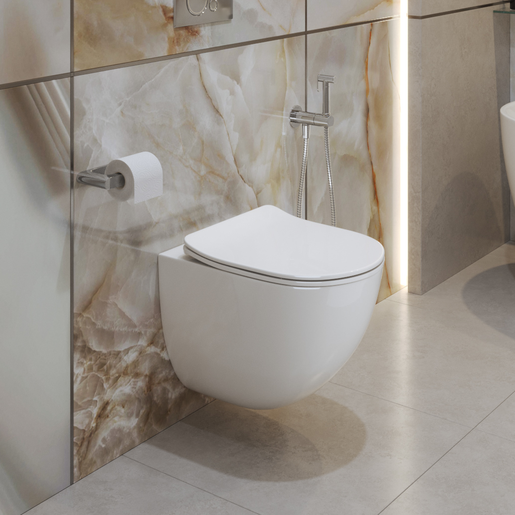 Унитаз подвесной безободковый BelBagno AMANDA-TOR BB051CH-TOR-FC/BB051SC - Gidratop.ru изображение