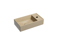 Умывальник подвесной прямоугольный (чаша слева, отверстие под смеситель справа) цвет капучино матовый Element 407x217x100 - Gidratop.ru изображение