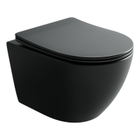 Подвесной унитаз CERAMICANOVA Uno смыв Торнадо 490x360x360 черный матовый