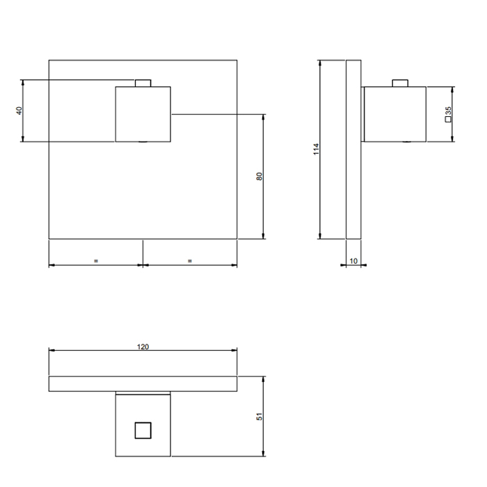 Gessi Rettangolo встраиваемый термостат для душа, с 1 выходом, (внешние части), цвет Copper PVD - Gidratop.ru изображение