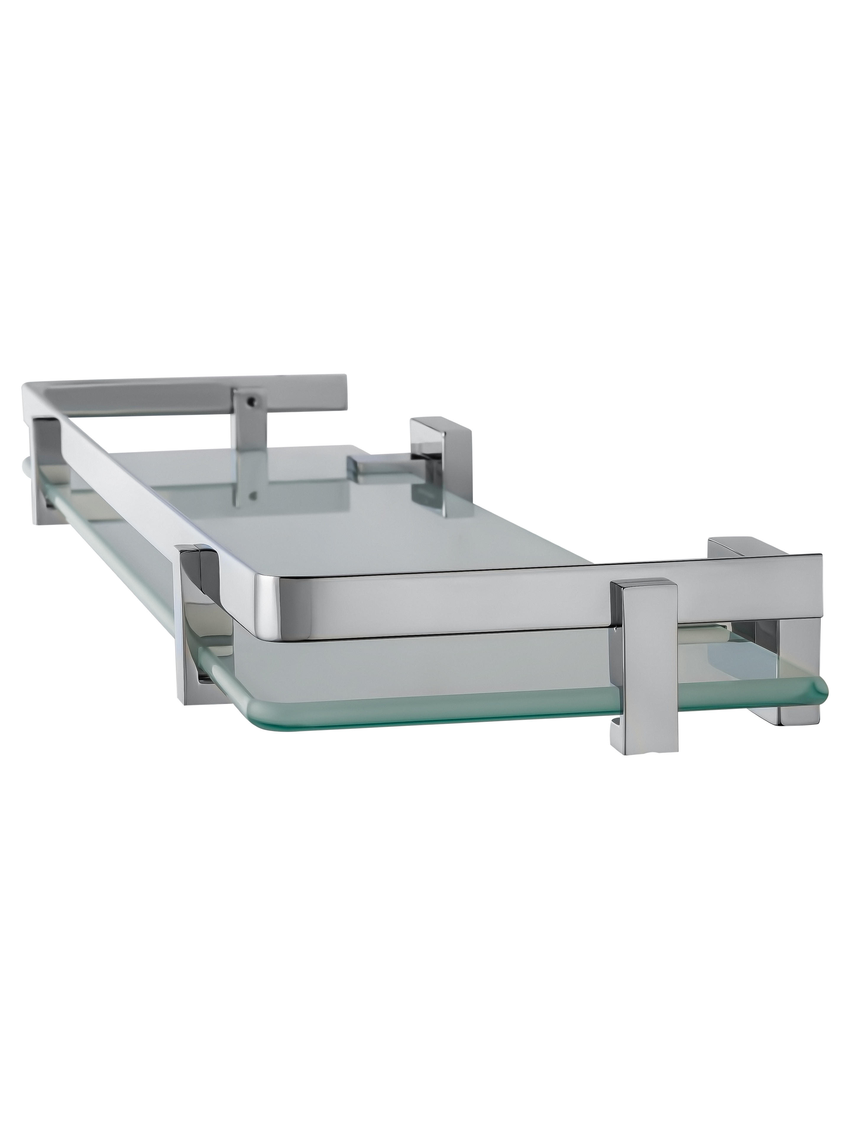 Стеклянная полка для ванной WONZON & WOGHAND FLAT, Хром (WW-9727) - Gidratop.ru изображение