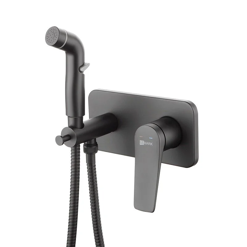 Гигиенический душ Lemark Bronx LM3720BL, со смесителем, черный - Gidratop.ru изображение