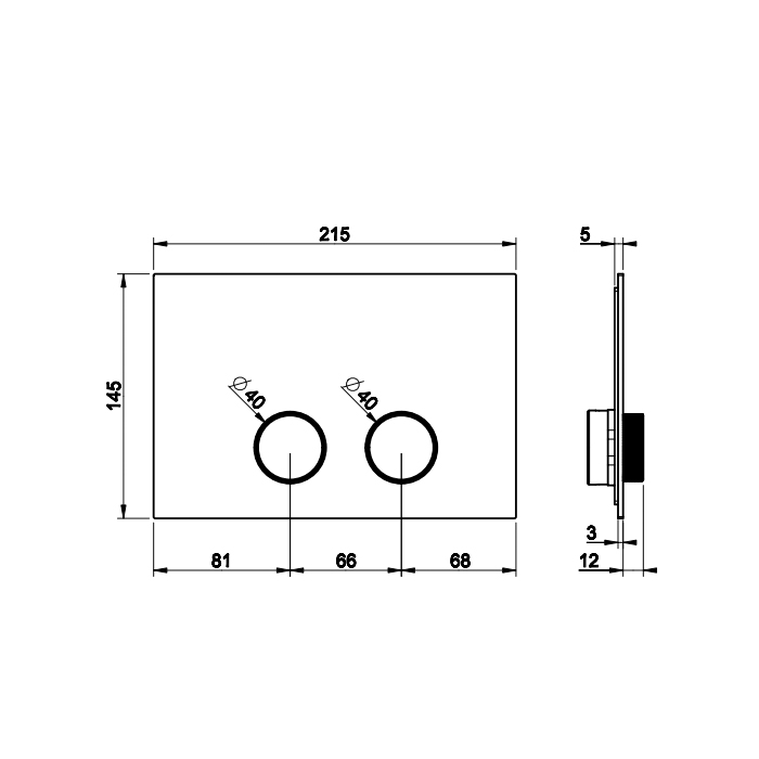 Gessi Anello клавиши смыва Tece (TeceProfil, TeceBox)., цвет: хром - Gidratop.ru изображение