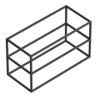 CADRO металлический двухъярусный сварной каркас под раковину, подвесной, 1000х460х580, CADRO-100/46/58-2C-SO-MET-ST - Gidratop.ru изображение