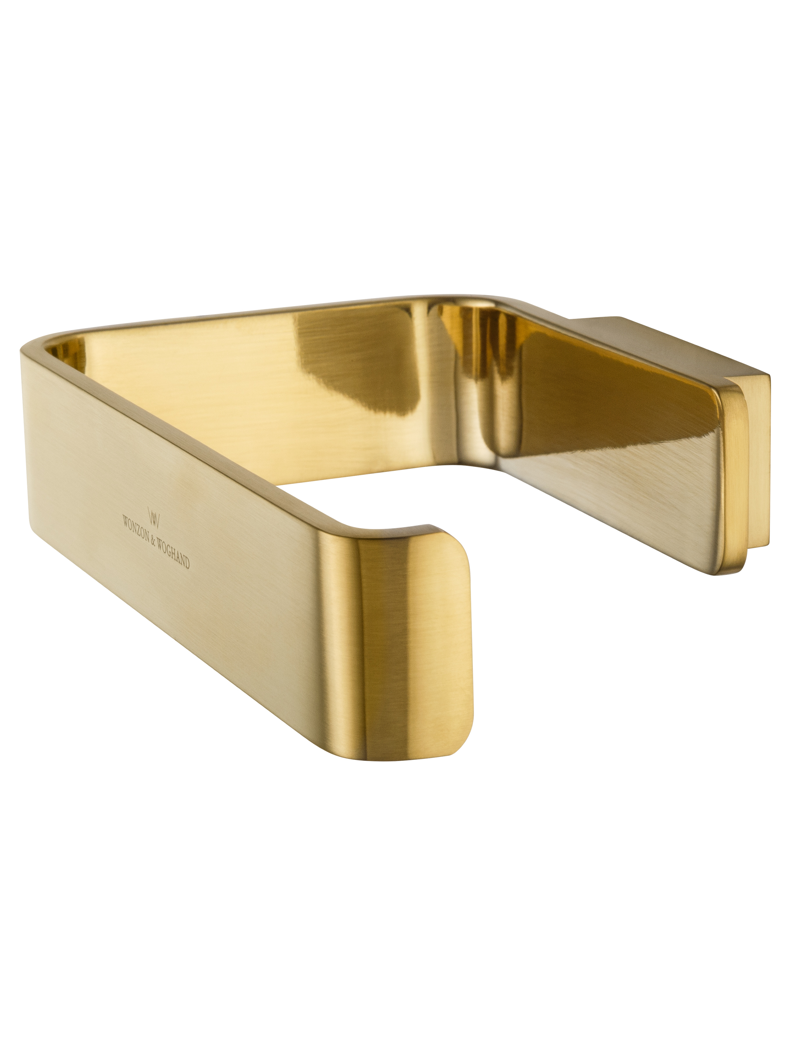 Держатель для туалетной бумаги без крышки WONZON & WOGHAND LOTTE, Брашированное золото (WW-8316-BG) - Gidratop.ru изображение