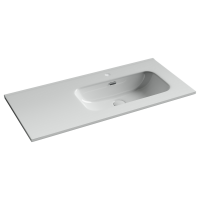 Раковина накладная мебельная CERAMICANOVA Element чаша справа с отверстием под смеситель 1010x465x180 мм цвет белый CN7003R - Gidratop.ru изображение