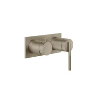 Gessi Ingranaggio встраиваемый однорычажный смеситель на 2 выхода с перекл. (внешние части), цвет: Finox Brushed Nickel - Gidratop.ru изображение