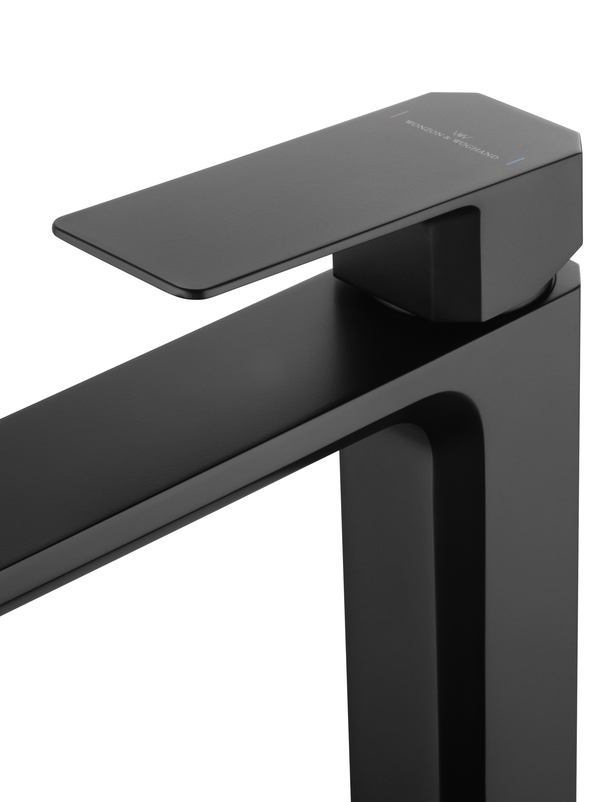 Смеситель для раковины высокий WONZON & WOGHAND DIAMOND, Черный матовый (WW-88239011-MB) - Gidratop.ru изображение