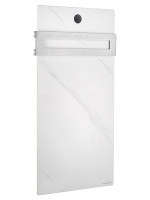 Полотенцесушитель электрический с каменной плитой Белый мрамор WONZON & WOGHAND STUTTGART, Брашированный никель (WW-A501-BR) - Gidratop.ru изображение