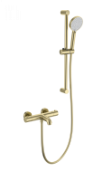 Смеситель для ванны с душевым гарнитуром и термостатом WONZON & WOGHAND, Брашированное золото (WW-C2006-A-BG) - Gidratop.ru изображение