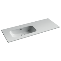 Раковина накладная мебельная CERAMICANOVA Element с отверстием под смеситель чаша слева 1210x465x180 мм цвет белый CN7006L - Gidratop.ru изображение