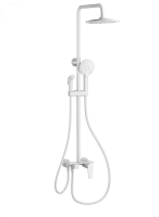 Душевая система с техническим душем WONZON & WOGHAND, Белый матовый (WW-A30874-MW) - Gidratop.ru изображение