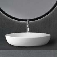 Раковина накладная ABBER Stein AS2619 белая матовая - Gidratop.ru изображение