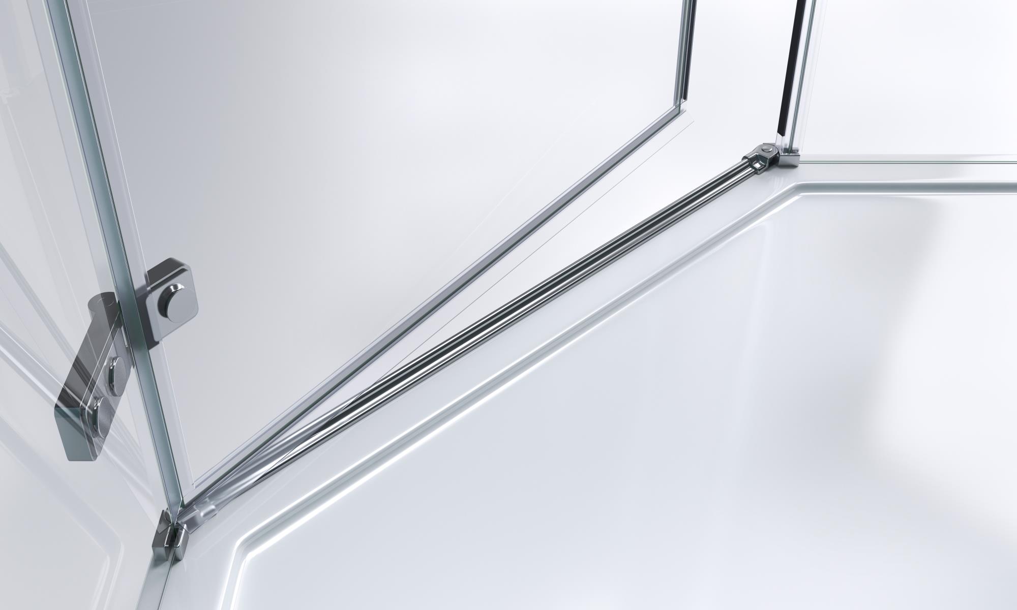 Душевой уголок BelBagno KRAFT-P-1-100-C-Cr-L - Gidratop.ru изображение