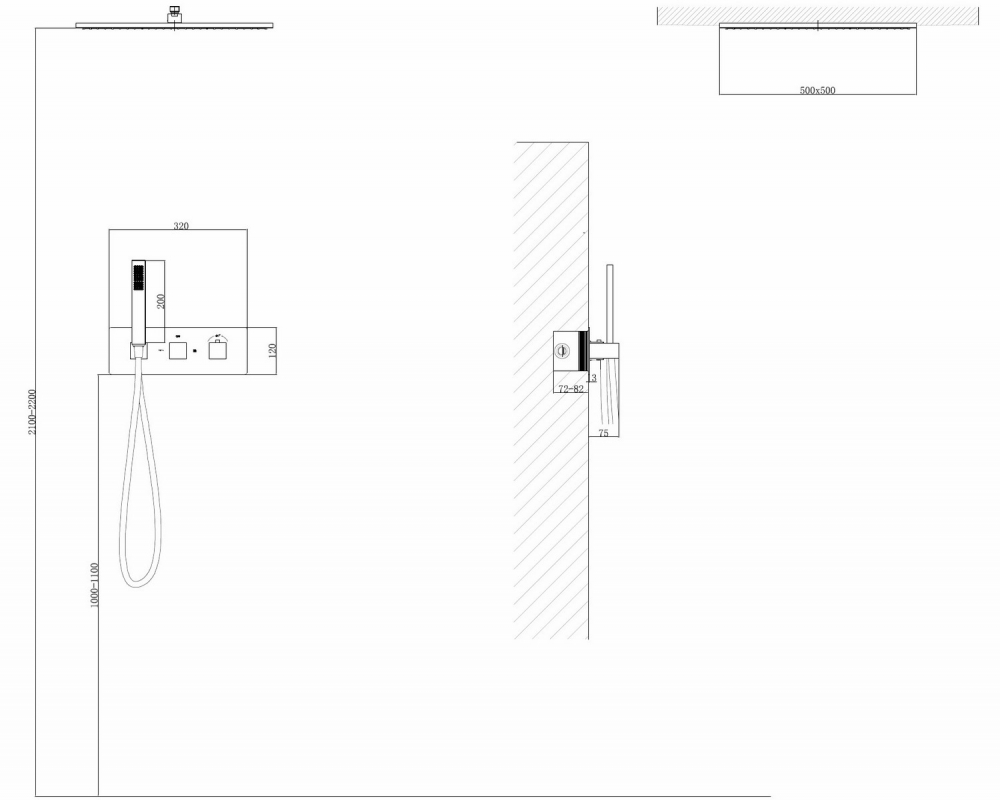 Душевая система ABBER Daheim AF8255SP скрытого монтажа без излива, термостат, сатин - Gidratop.ru изображение