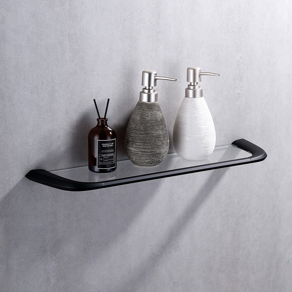 Полка стеклянная ABBER Nord AA1555B черная матовая - Gidratop.ru изображение