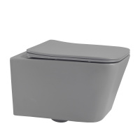 Унитаз ABBER Rechteck AC1201MG подвесной серый, безободковый - Gidratop.ru изображение