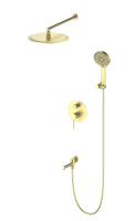 Душевая система встраиваемая WONZON & WOGHAND STICK, Брашированное золото (WW-88939017- BG) - Gidratop.ru изображение