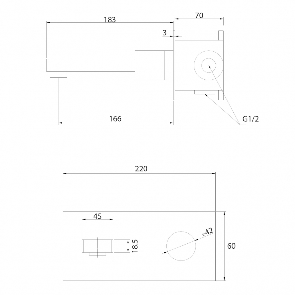 Смеситель ABBER Rund AF8712SP для раковины скрытого монтажа, сатин - Gidratop.ru изображение