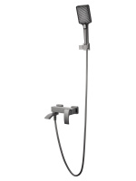 Смеситель для ванны с душем WONZON & WOGHAND FIT, Темный графит (WW-88639009-BGM) - Gidratop.ru изображение